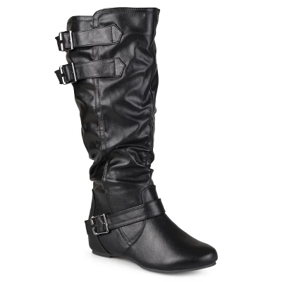 Journee Collection Womens Tiffany Wide Calf Hidden Wedge Mid Calf Boots 10 Journee Collection Womens Tiffany Wide Calf Hidden Wedge Mid Calf Boots - Image 8