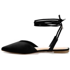 Journee Collection Womens Theia Tru Comfort Foam Tie Up Pointed Toe Ballet Flats