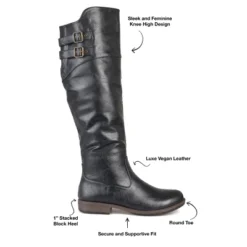 Journee Collection Womens Tori Wide Calf Stacked Heel Riding Boots -Journee Collection GUEST f64694f0 5118 40fa bbc5 9a9680cfbe0f