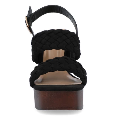 Journee Collection Womens Ayvee Tru Comfort Foam Buckle Platform Wedge Sandals 7 Journee Collection Womens Ayvee Tru Comfort Foam Buckle Platform Wedge Sandals - Image 5