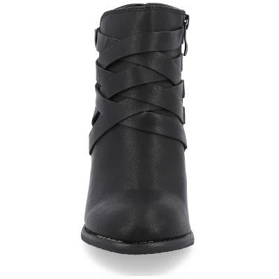 Journee Collection Womens Strap Inside Zip Stacked Heel Booties 7 Journee Collection Womens Strap Inside Zip Stacked Heel Booties - Image 5