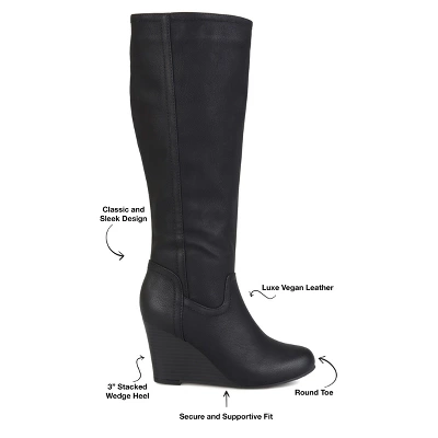 Journee Collection Womens Langly Wedge Knee High Boots 9 Journee Collection Womens Langly Wedge Knee High Boots - Image 7