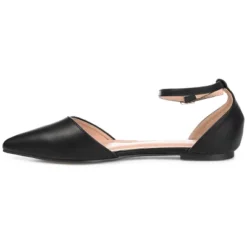 Journee Collection Womens Reba Buckle Pointed Toe Ballet Flats