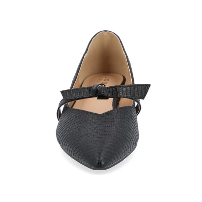 Journee Collection Womens Cait Textured Material Slip On Mary Jane Flats 7 Journee Collection Womens Cait Textured Material Slip On Mary Jane Flats - Image 5