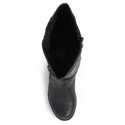 Journee Collection Womens Harley Stacked Heel Riding Boots 5 Journee Collection Womens Harley Stacked Heel Riding Boots - Image 3