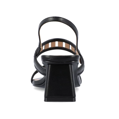 Journee Collection Womens Ismay Laser Cut Sling Back Block Heel Sandals 4 Journee Collection Womens Ismay Laser Cut Sling Back Block Heel Sandals - Image 2