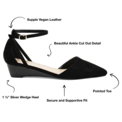 Journee Collection Womens Arkie Buckle Pointed Toe Sliver Wedge 21 Journee Collection Womens Arkie Buckle Pointed Toe Sliver Wedge -Journee Collection GUEST fb9dafa9 3182 4220 a4e5 28fc17473a0c