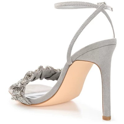 Journee Collection Womens Arlette Tru Comfort Foam Open Toe High Stiletto Pumps Grey 9 8 Journee Collection Womens Arlette Tru Comfort Foam Open Toe High Stiletto Pumps Grey 9 - Image 6