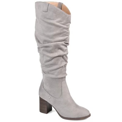 Journee Collection Womens Aneil Wide Calf Stacked Heel Knee High Boots 12 Journee Collection Womens Aneil Wide Calf Stacked Heel Knee High Boots - Image 10