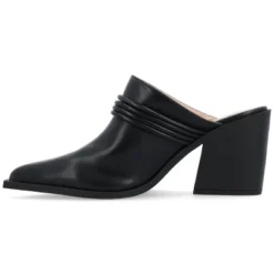 Journee Collection Womens Jinny Slip On Block Heel Mule Pump