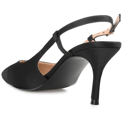 Journee Collection Womens Knightly Sling Back Mid Stiletto Pointed Toe Pumps 8 Journee Collection Womens Knightly Sling Back Mid Stiletto Pointed Toe Pumps - Image 6