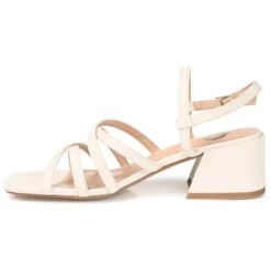 Journee Collection Womens Kempsy Open Square Toe Block Heel Sandals