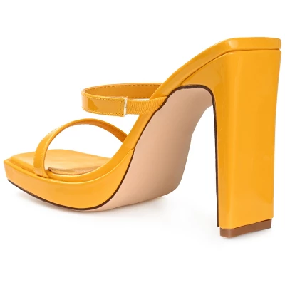 Journee Collection Womens Naivee Tru Comfort Foam Open Square Toe Platform Heel Sandals Orange 6 8 Journee Collection Womens Naivee Tru Comfort Foam Open Square Toe Platform Heel Sandals Orange 6 - Image 6